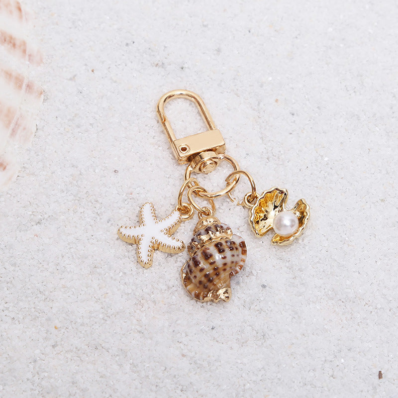 Seashell Pearl Bag Charm