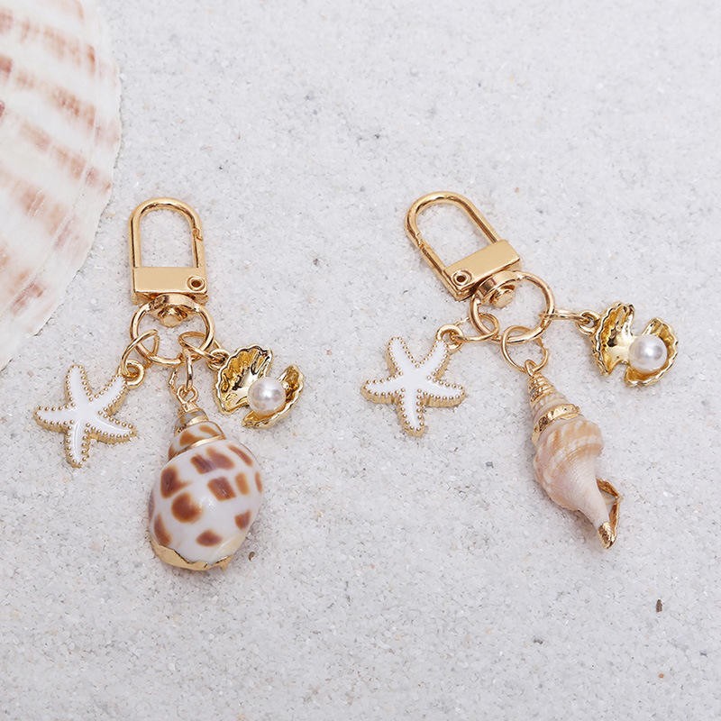 Seashell Pearl Bag Charm