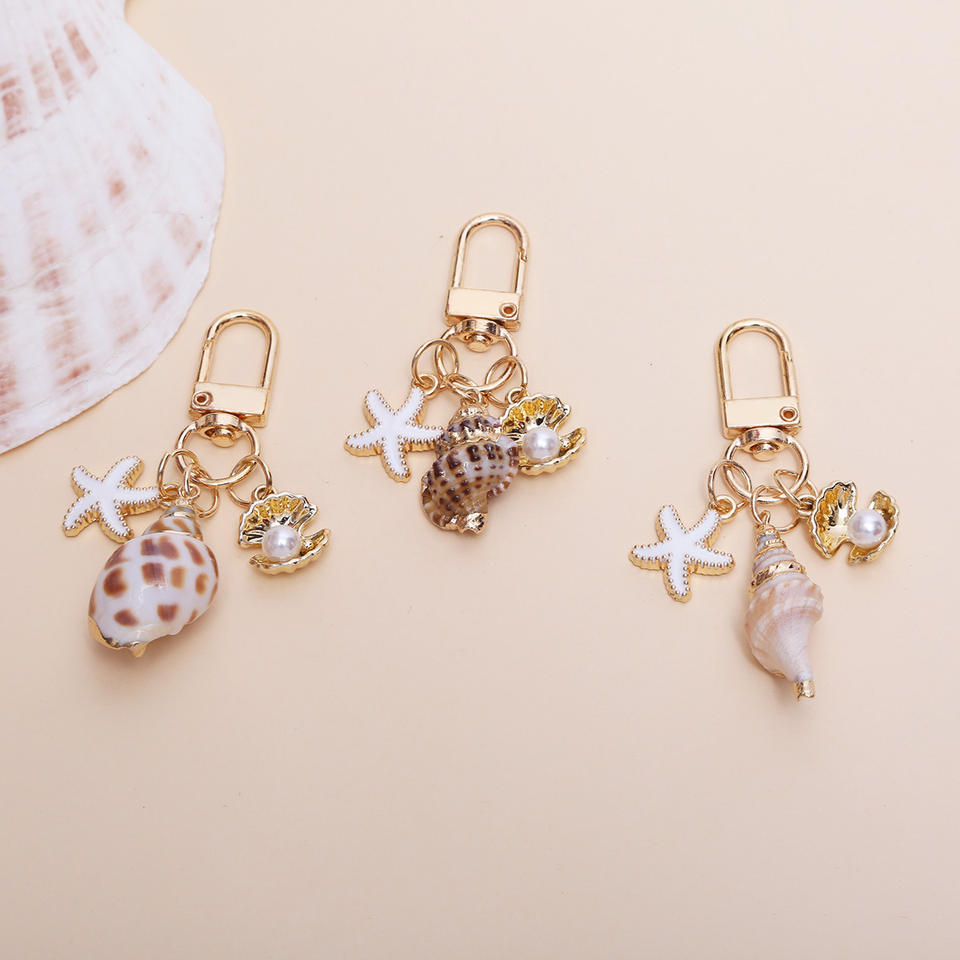 Seashell Pearl Bag Charm