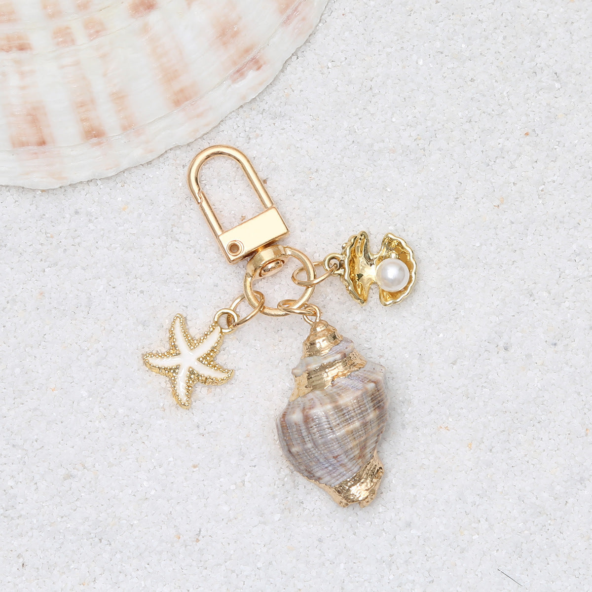 Seashell Pearl Bag Charm
