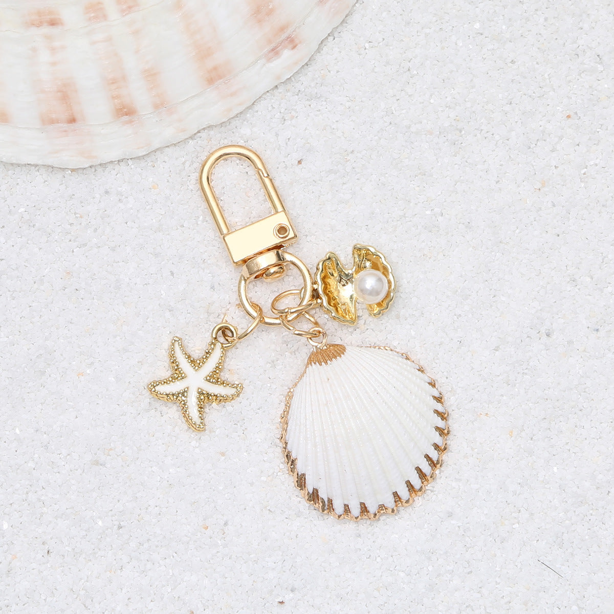 Seashell Pearl Bag Charm