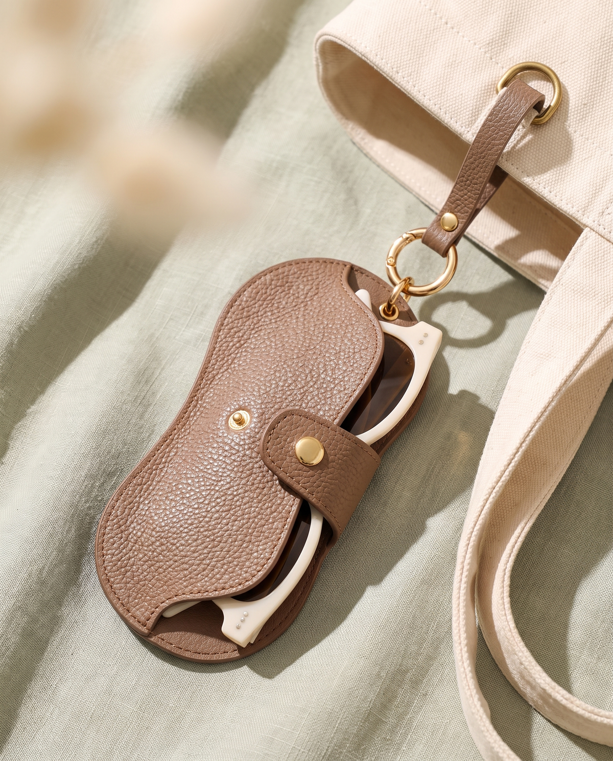 Soft Leather Glasses Bag Charm alternate view 2