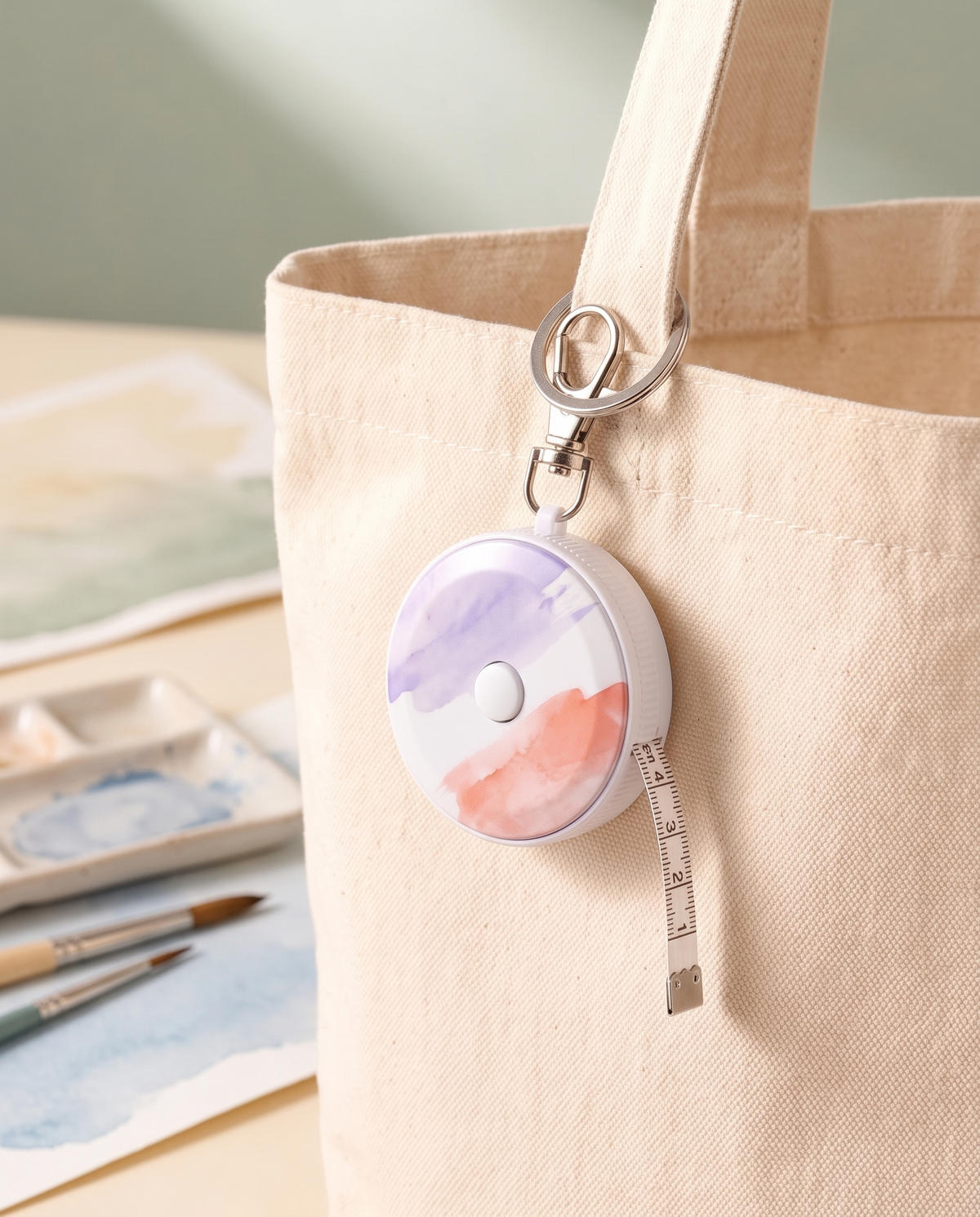 Retractable Tape Measure Keychain Charm alternate view 1