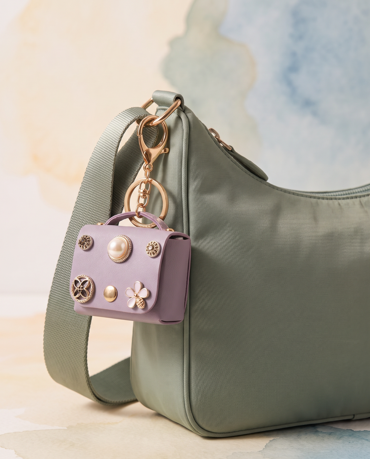 Mini Handbag-Shaped PU Bag Charm alternate view 1