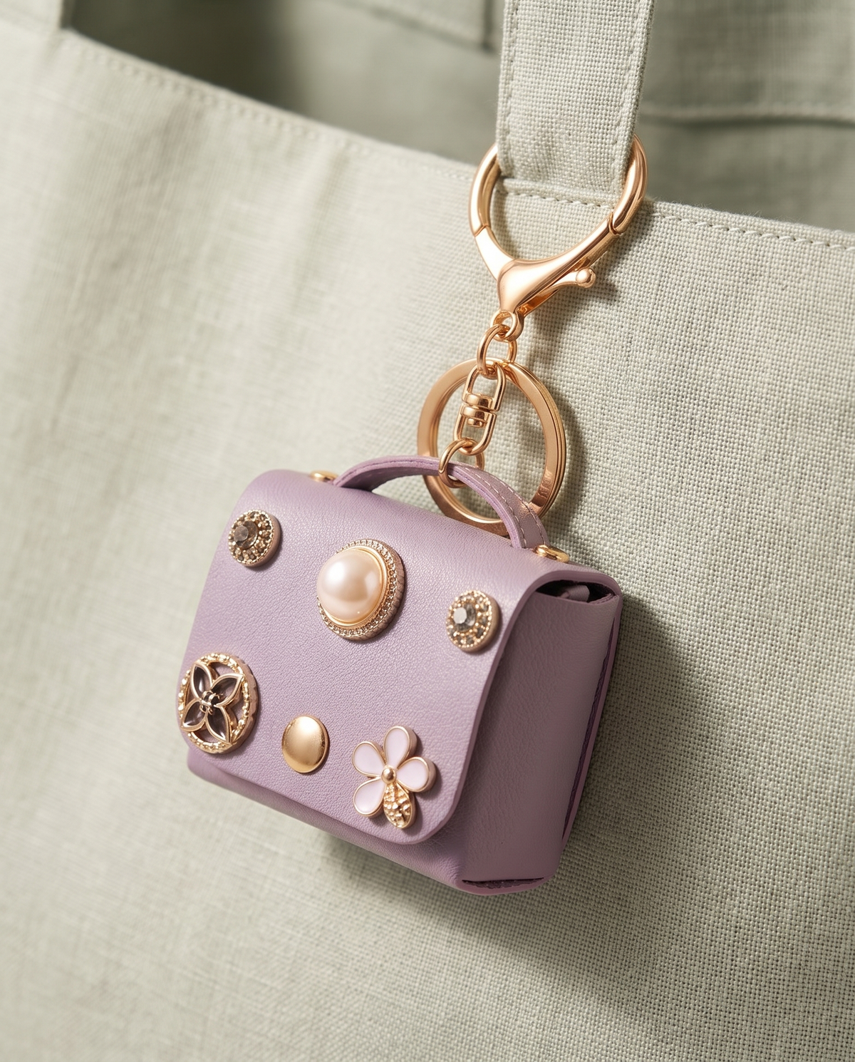 Mini Handbag-Shaped PU Bag Charm alternate view 2