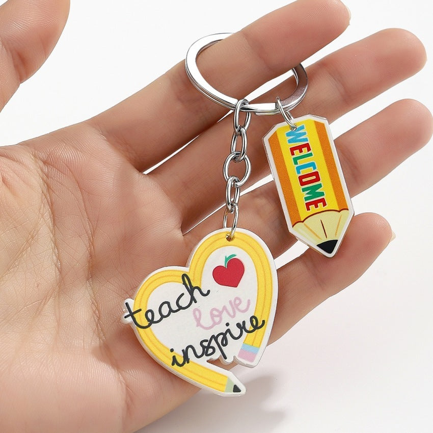 Teacher Pencil & Motif Bag Charm — supplier detail