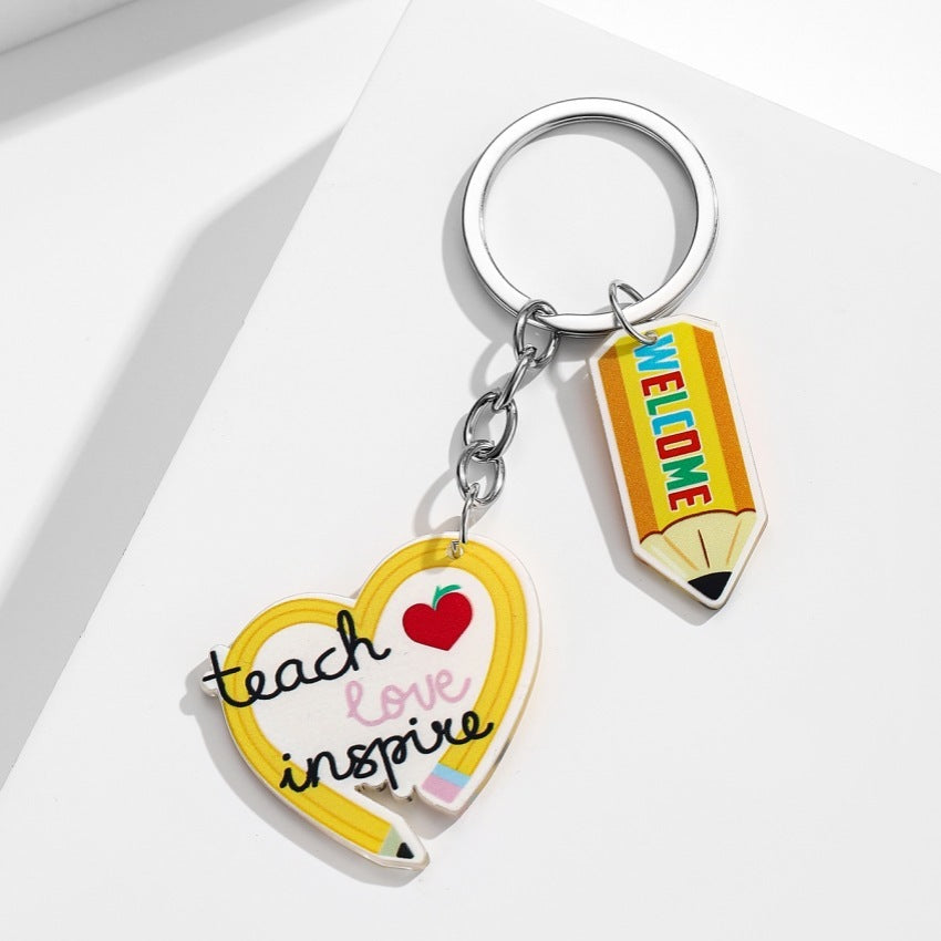 Teacher Pencil & Motif Bag Charm — supplier detail