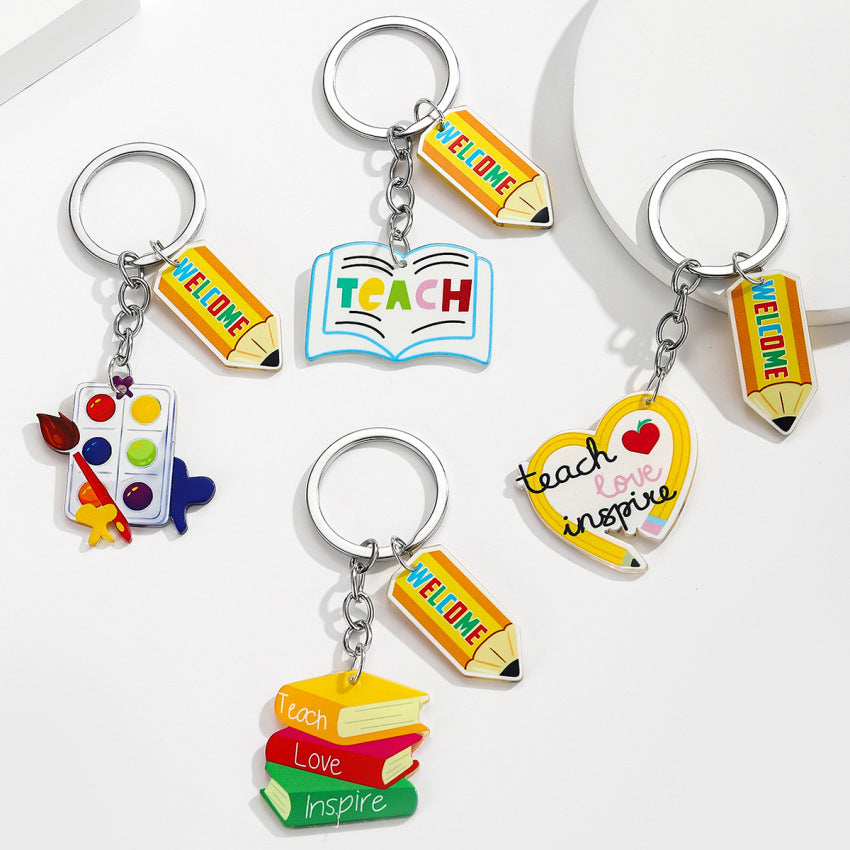 Teacher Pencil & Motif Bag Charm — supplier detail
