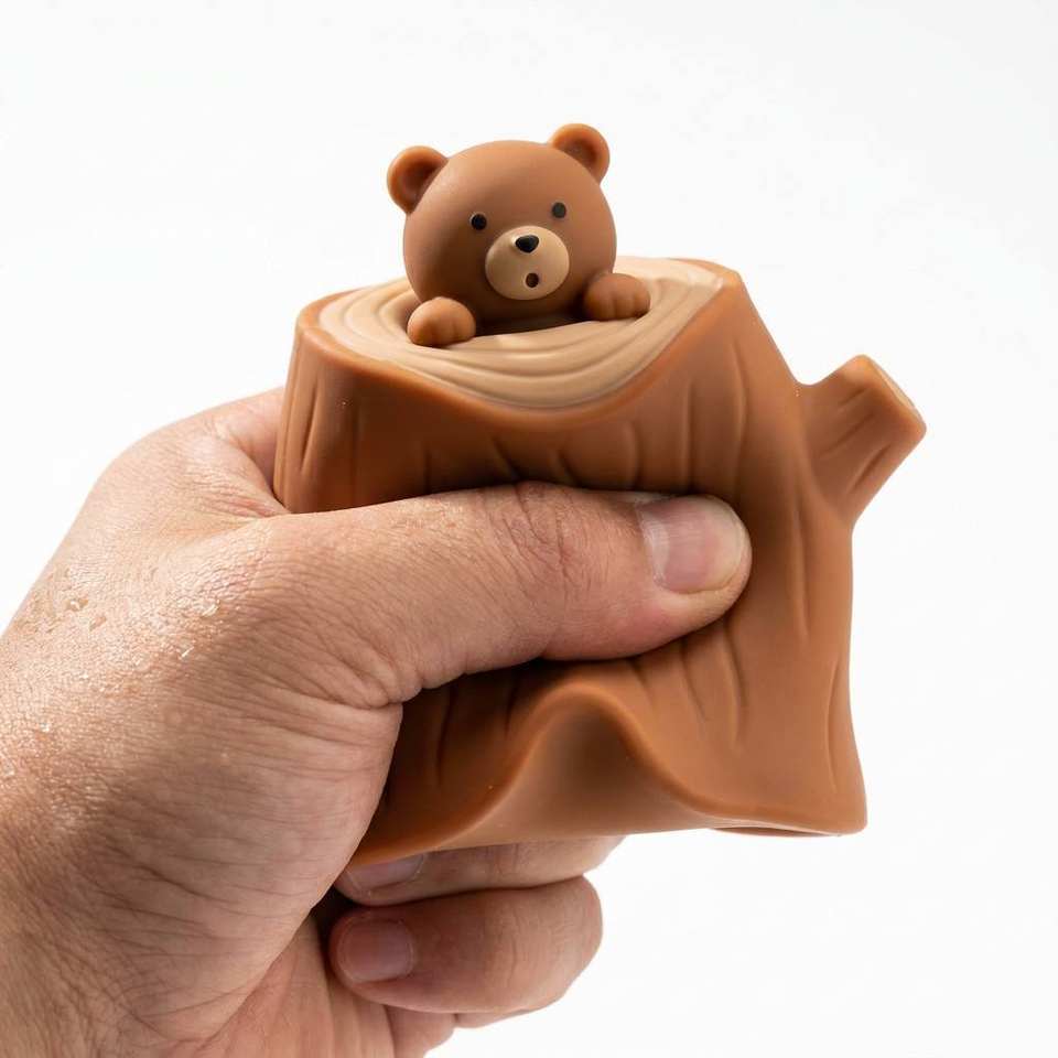 Silicone Pop Fidget Bag Charm Five novelty food/shape variants visibly shown