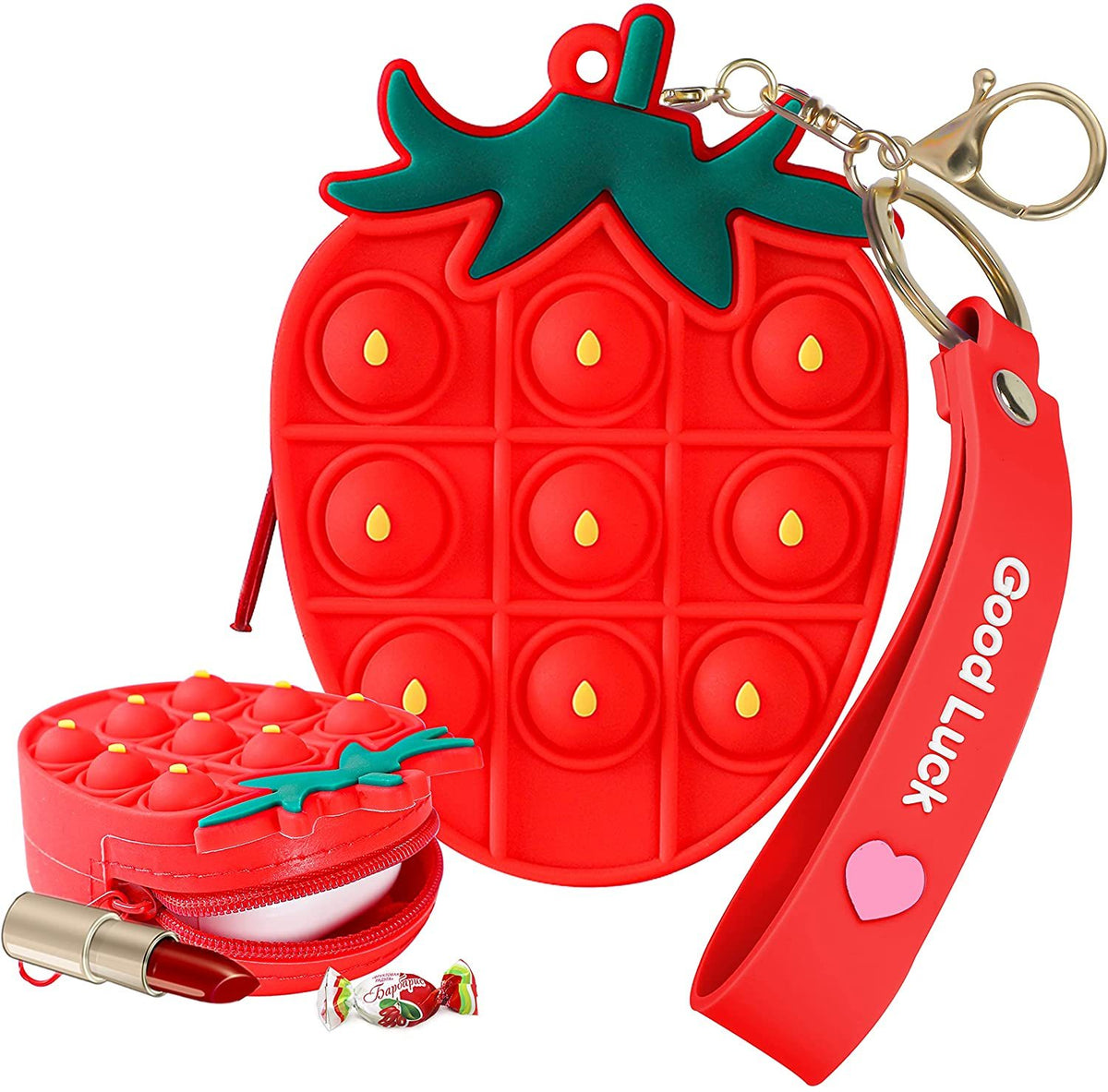 Popper Coin Pouch Bag Charm And sheep variants visible