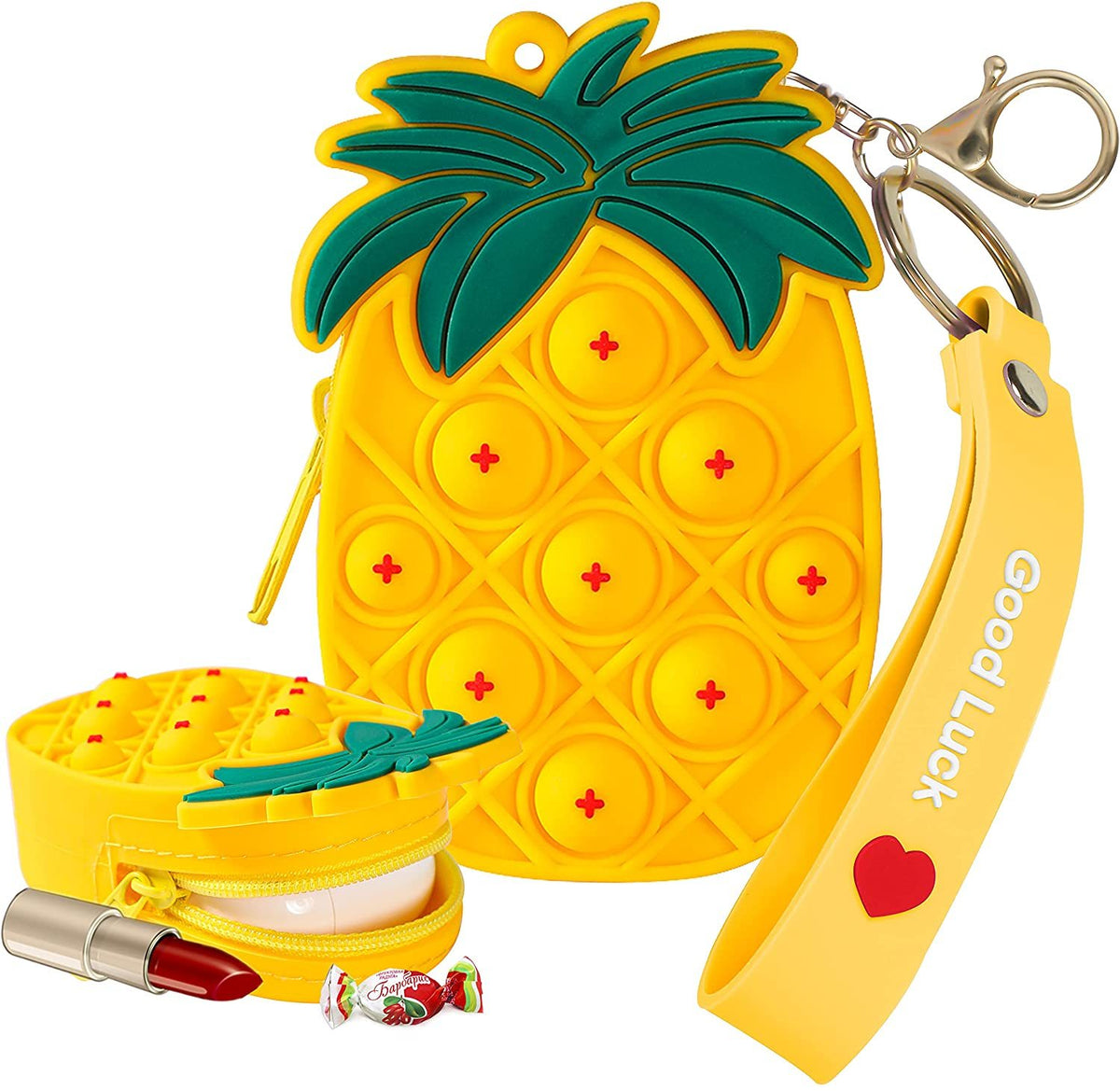 Popper Coin Pouch Bag Charm And sheep variants visible