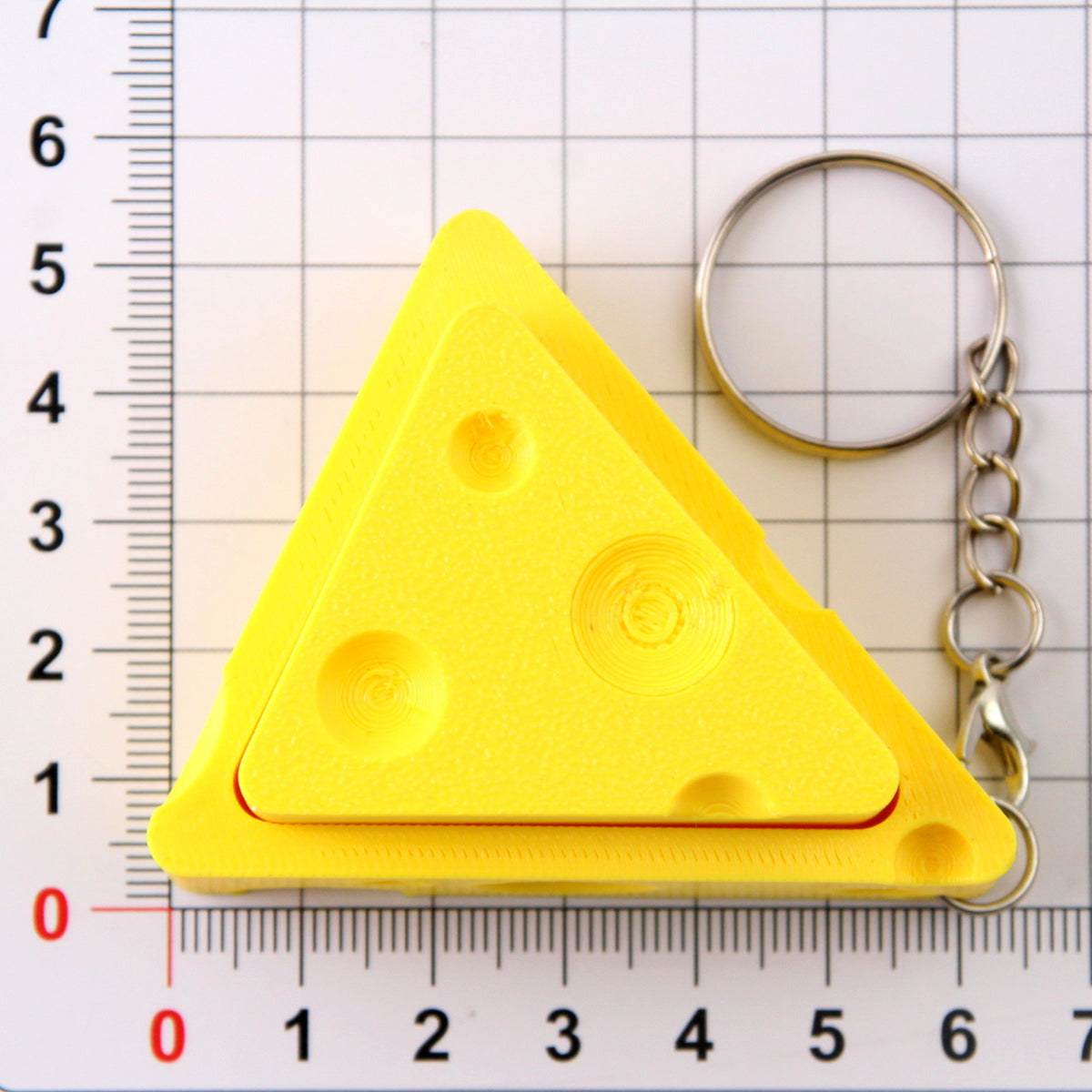 Cheese Slide Fidget Bag Charm Triangle and square cheese variants
