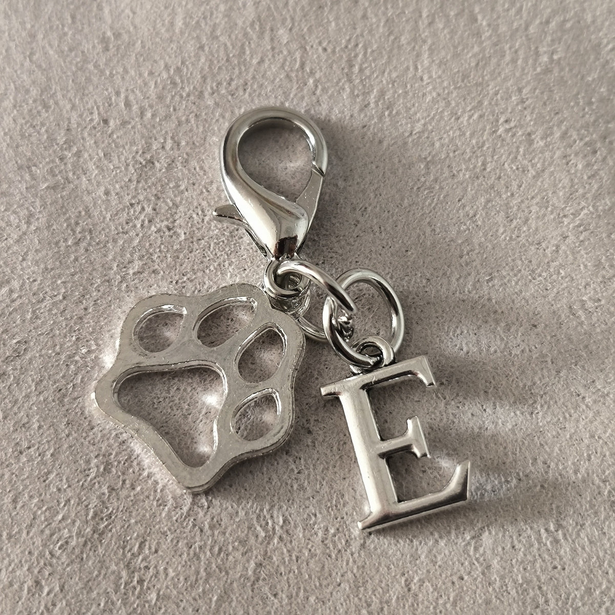 Paw & Initial Bag Charm — supplier detail