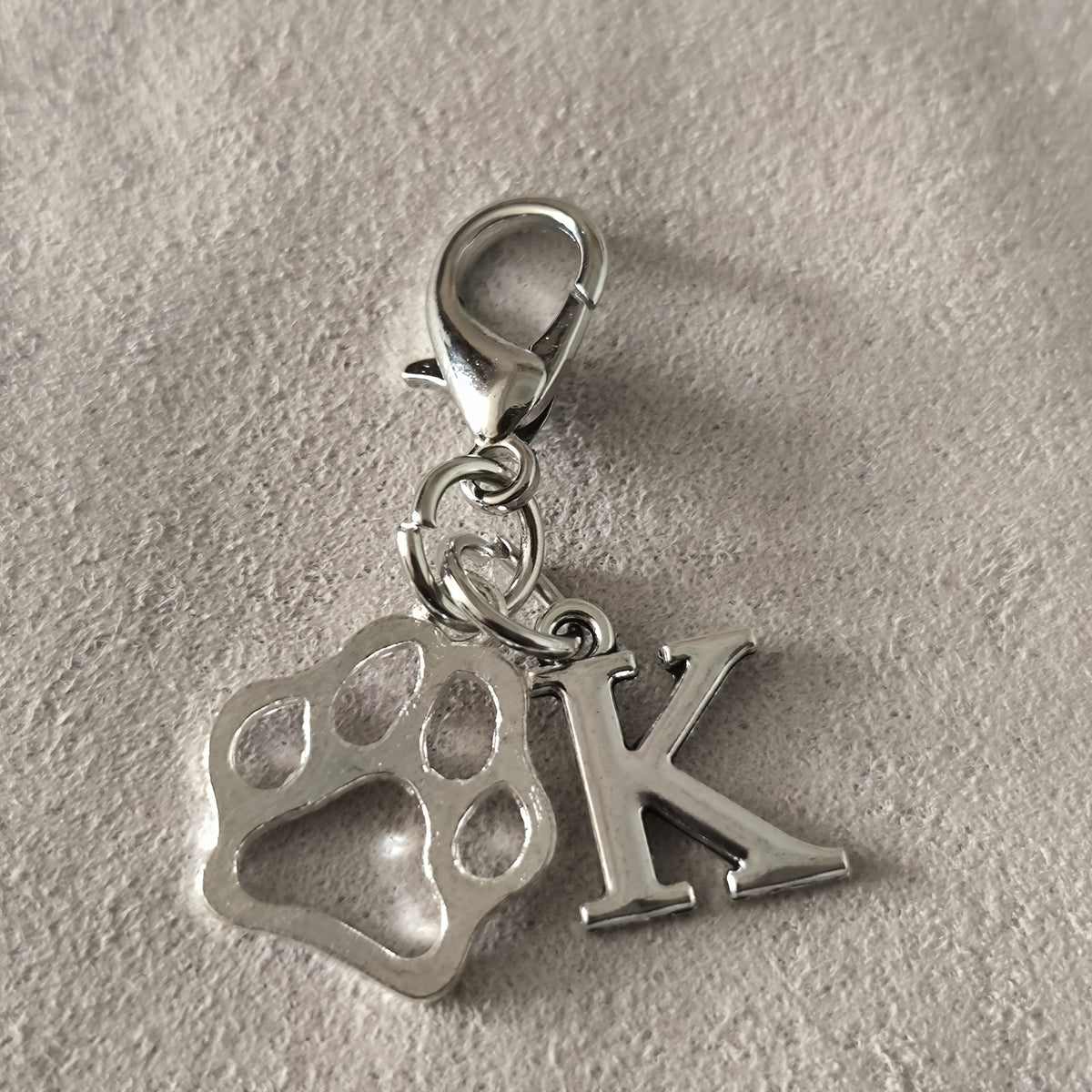 Paw & Initial Bag Charm — supplier detail