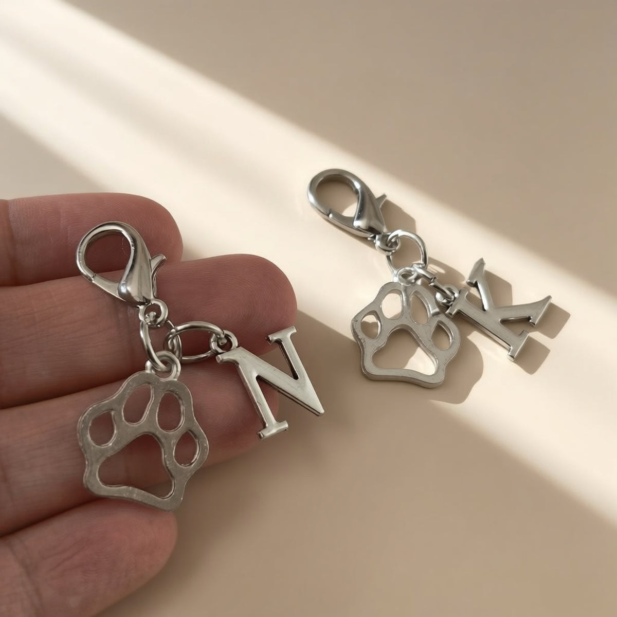 Paw & Initial Bag Charm — supplier detail