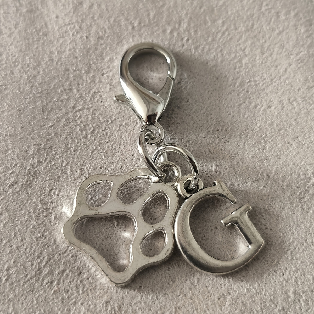 Paw & Initial Bag Charm — supplier detail