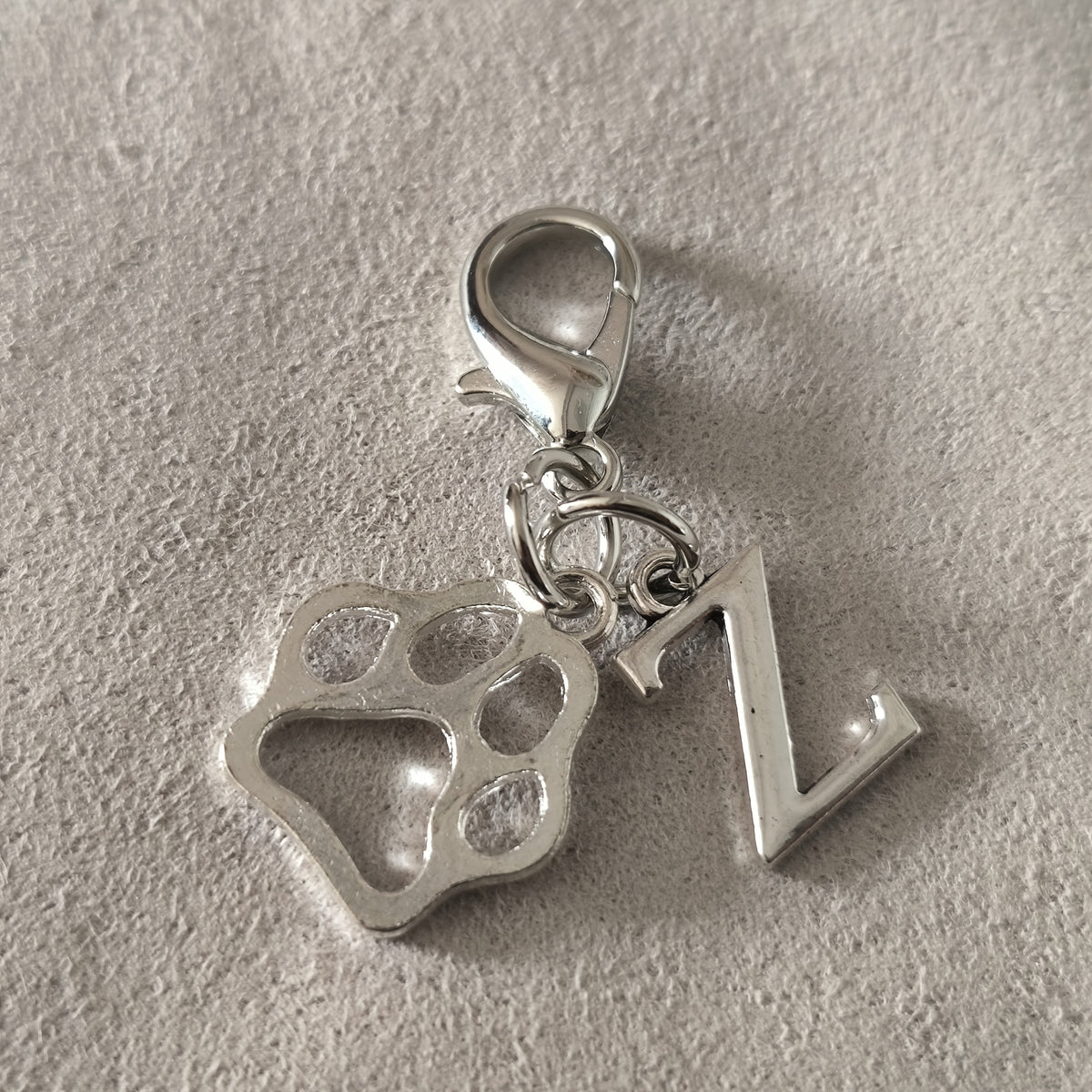 Paw & Initial Bag Charm — supplier detail