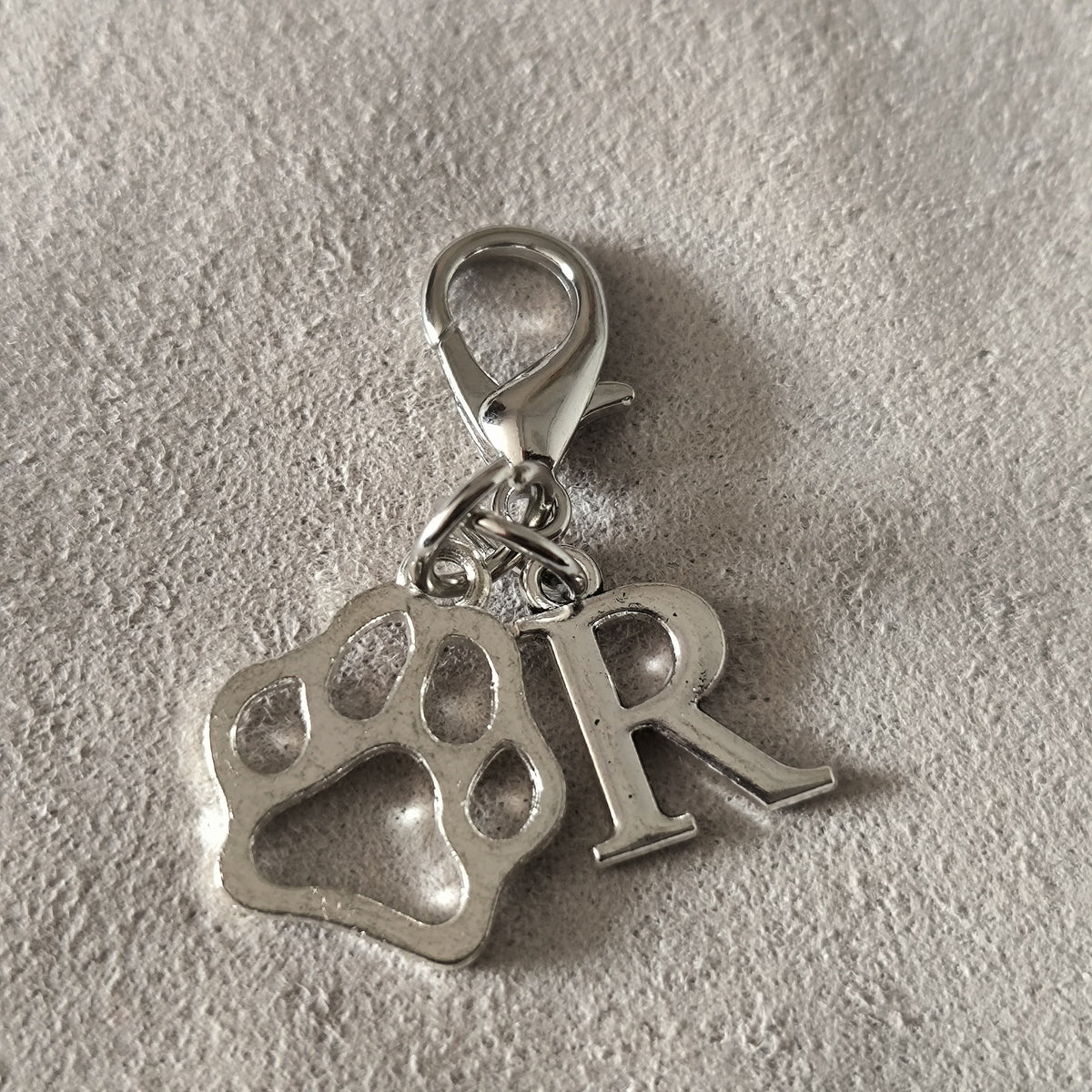 Paw & Initial Bag Charm — supplier detail