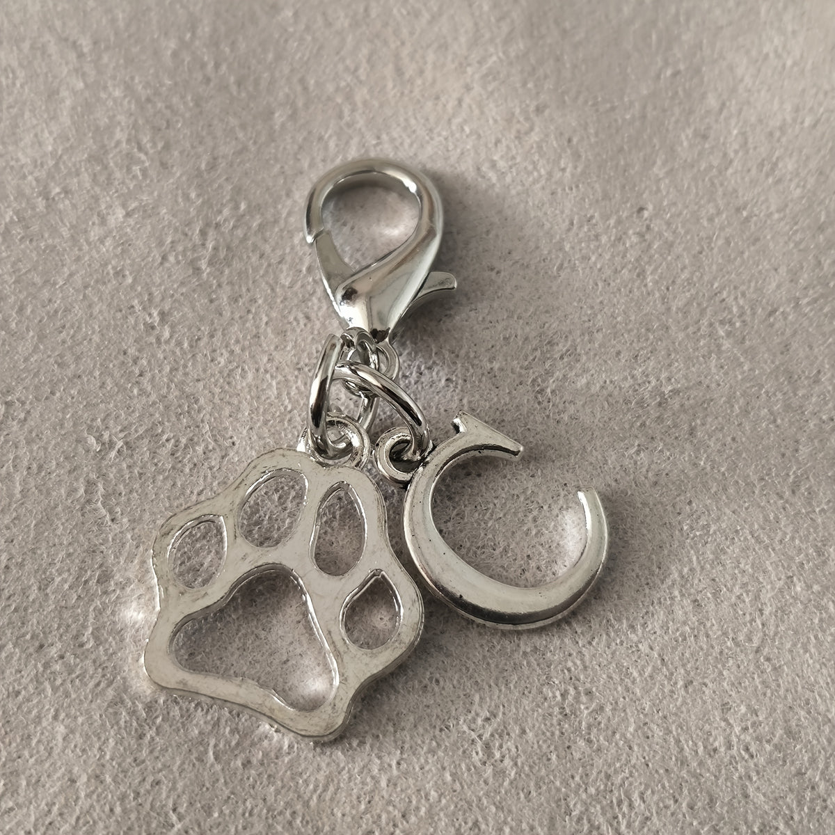 Paw & Initial Bag Charm — supplier detail