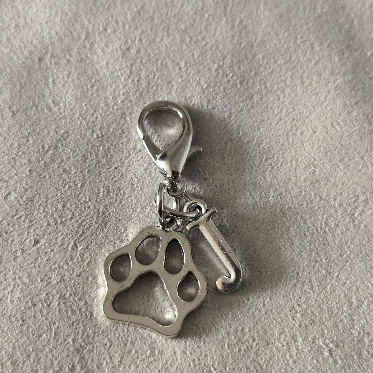 Paw & Initial Bag Charm — supplier detail