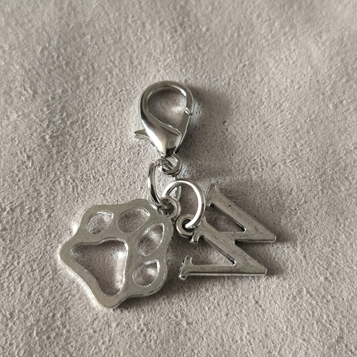 Paw & Initial Bag Charm — supplier detail