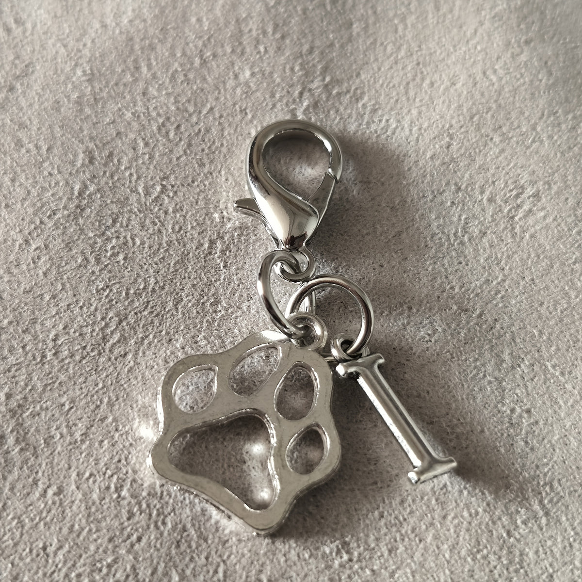 Paw & Initial Bag Charm — supplier detail