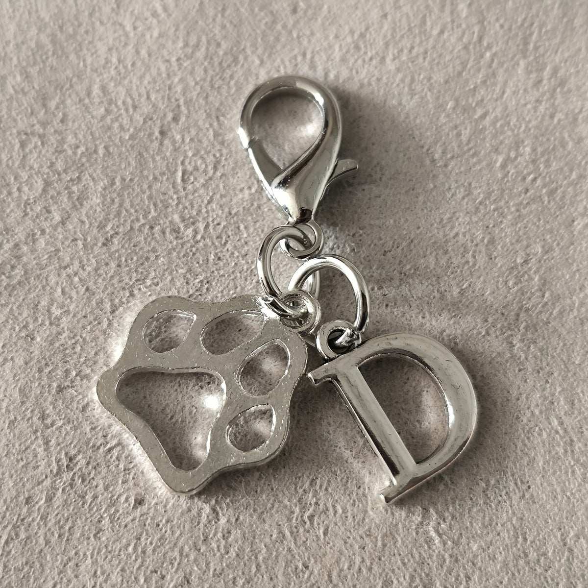 Paw & Initial Bag Charm — supplier detail