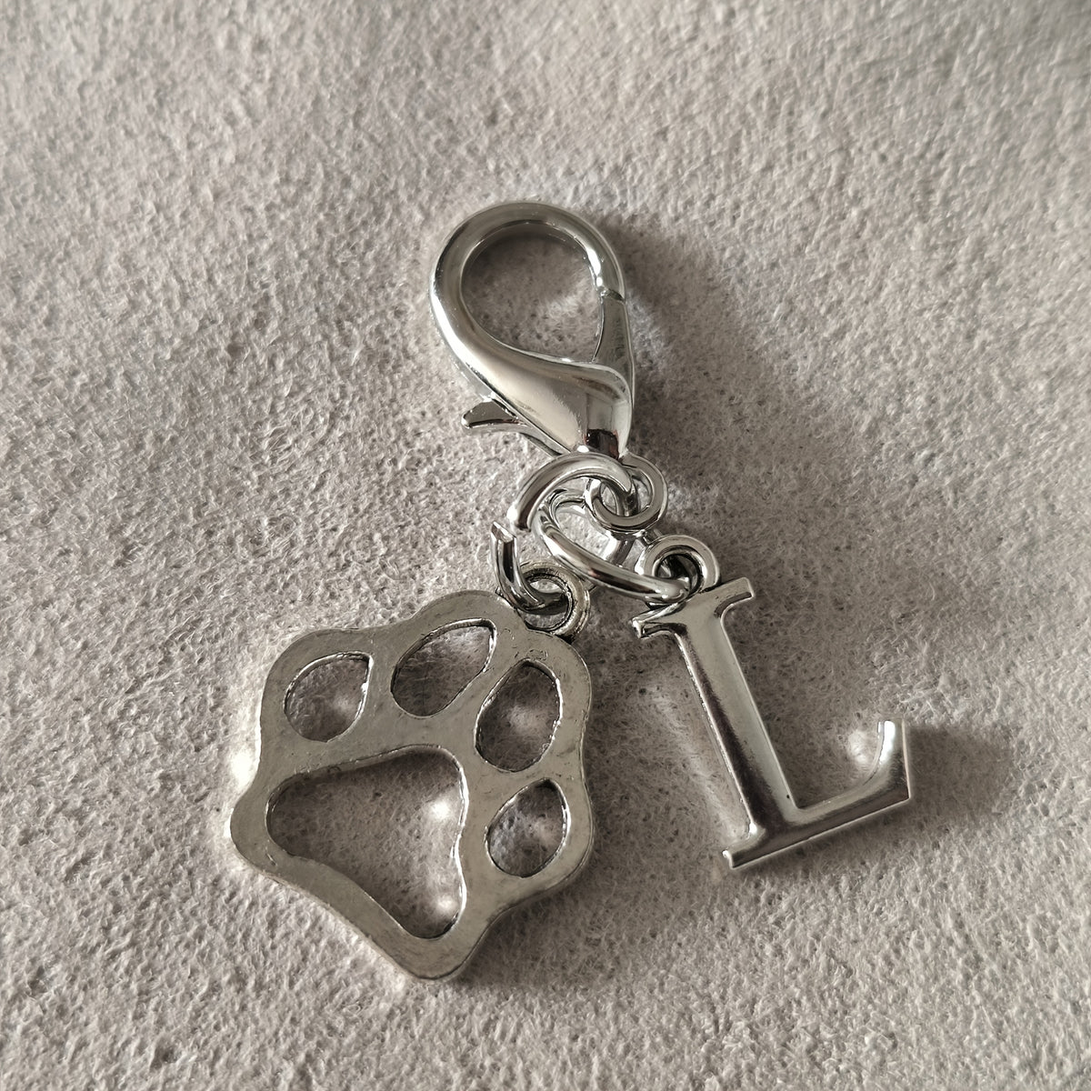 Paw & Initial Bag Charm — supplier detail