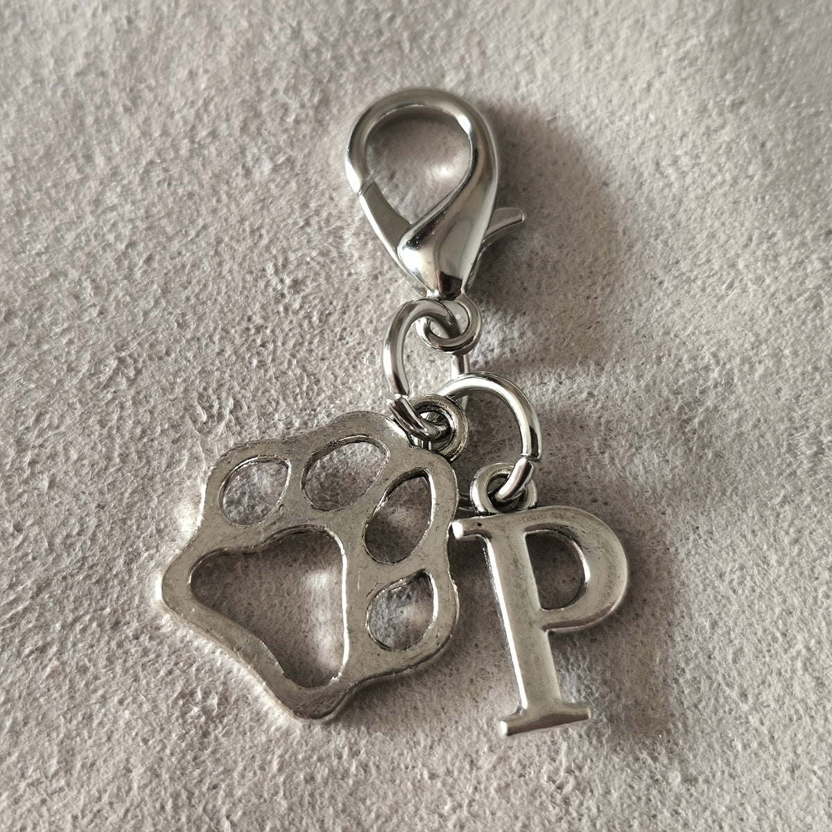 Paw & Initial Bag Charm — supplier detail