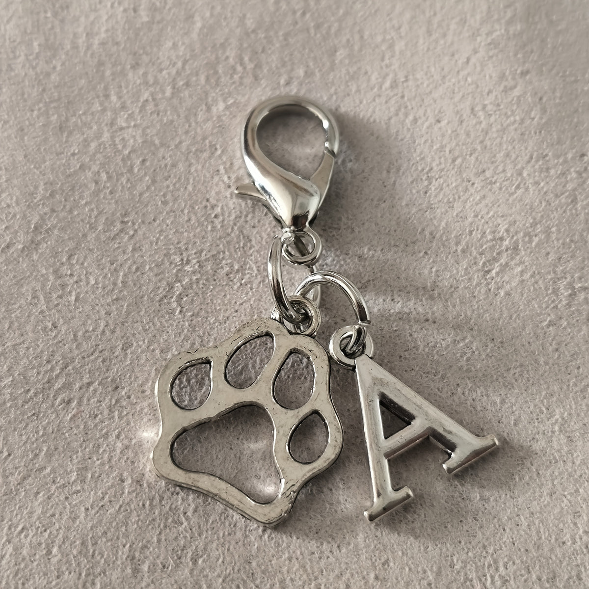 Paw & Initial Bag Charm — supplier detail