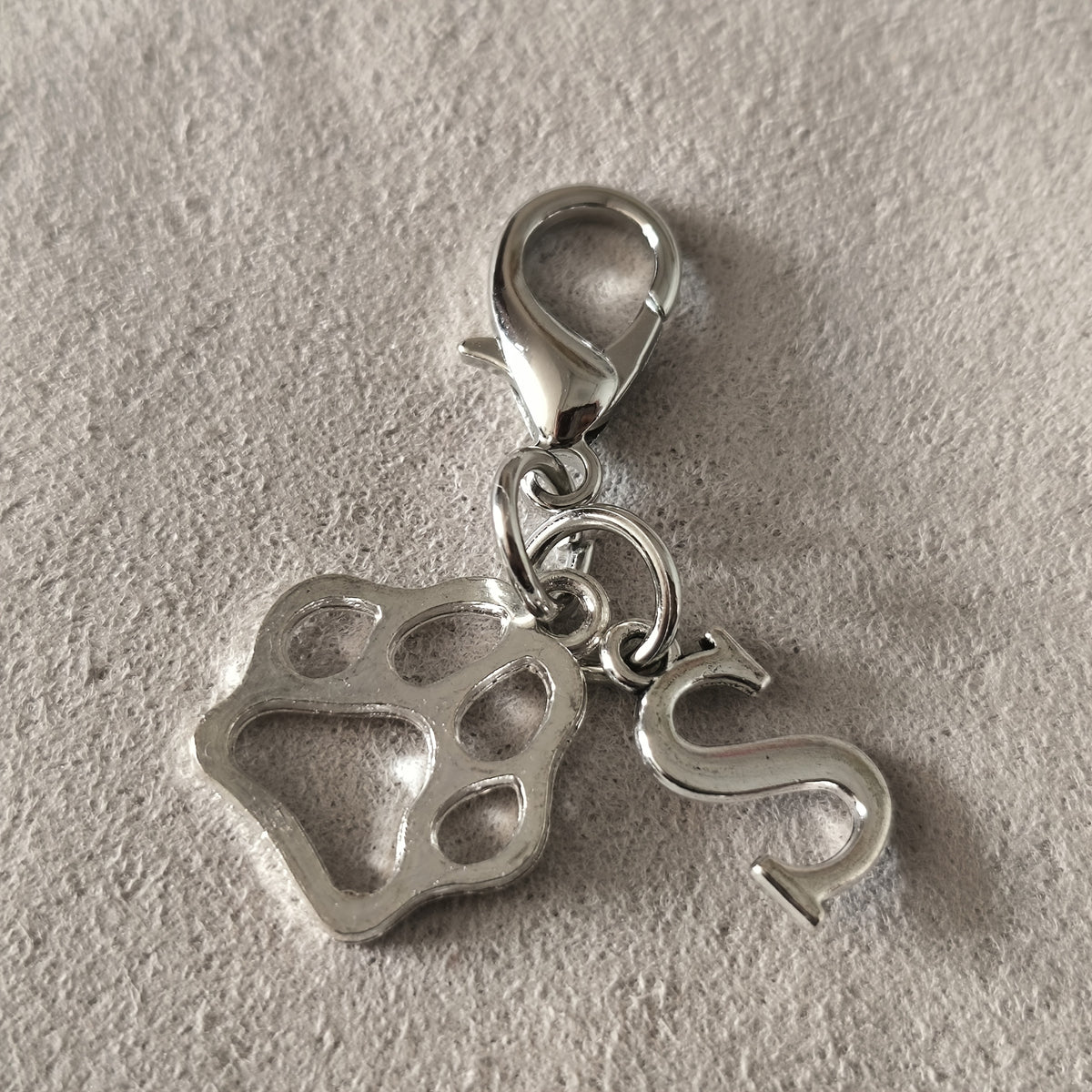 Paw & Initial Bag Charm — supplier detail