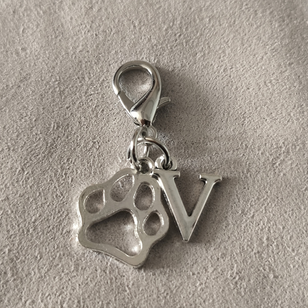 Paw & Initial Bag Charm — supplier detail