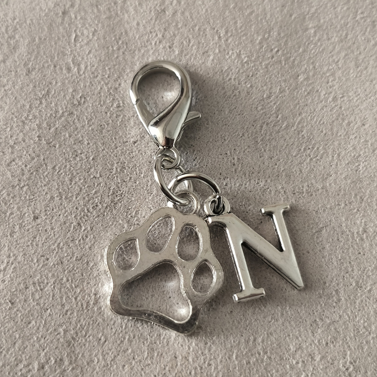 Paw & Initial Bag Charm — supplier detail