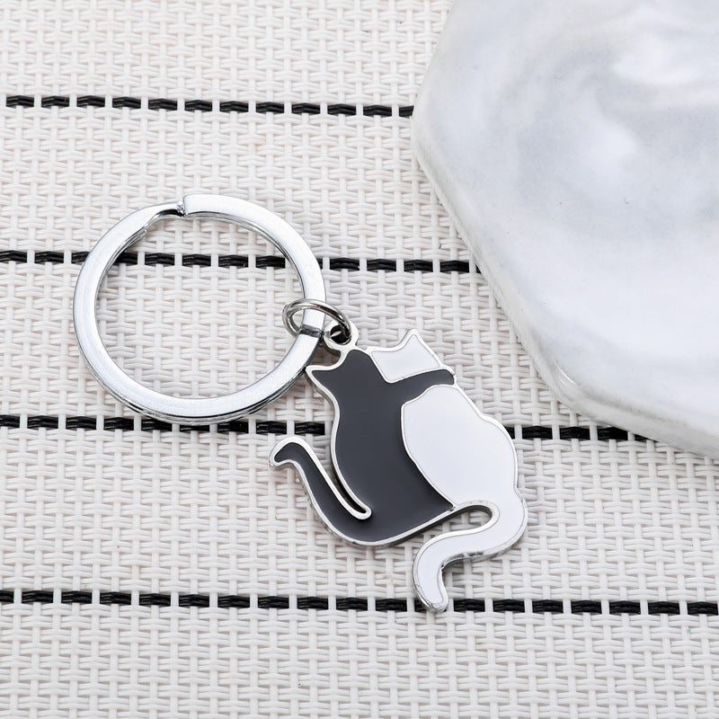 Black & White Cat Duo Bag Charm — supplier detail