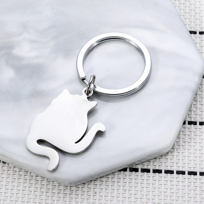 Black & White Cat Duo Bag Charm — supplier detail