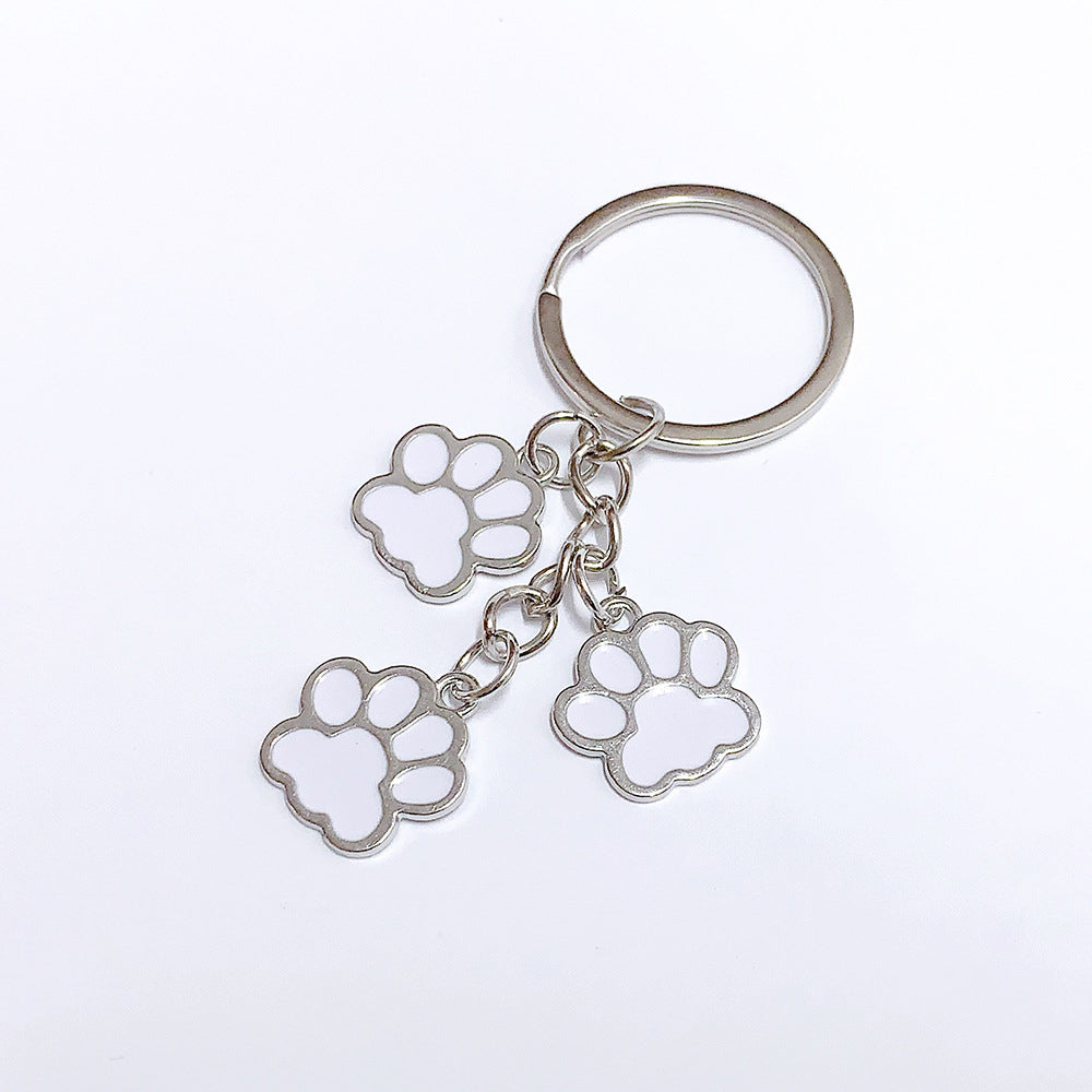 Cat and Dog Paw Bag Charm Custom metal/enamel variants