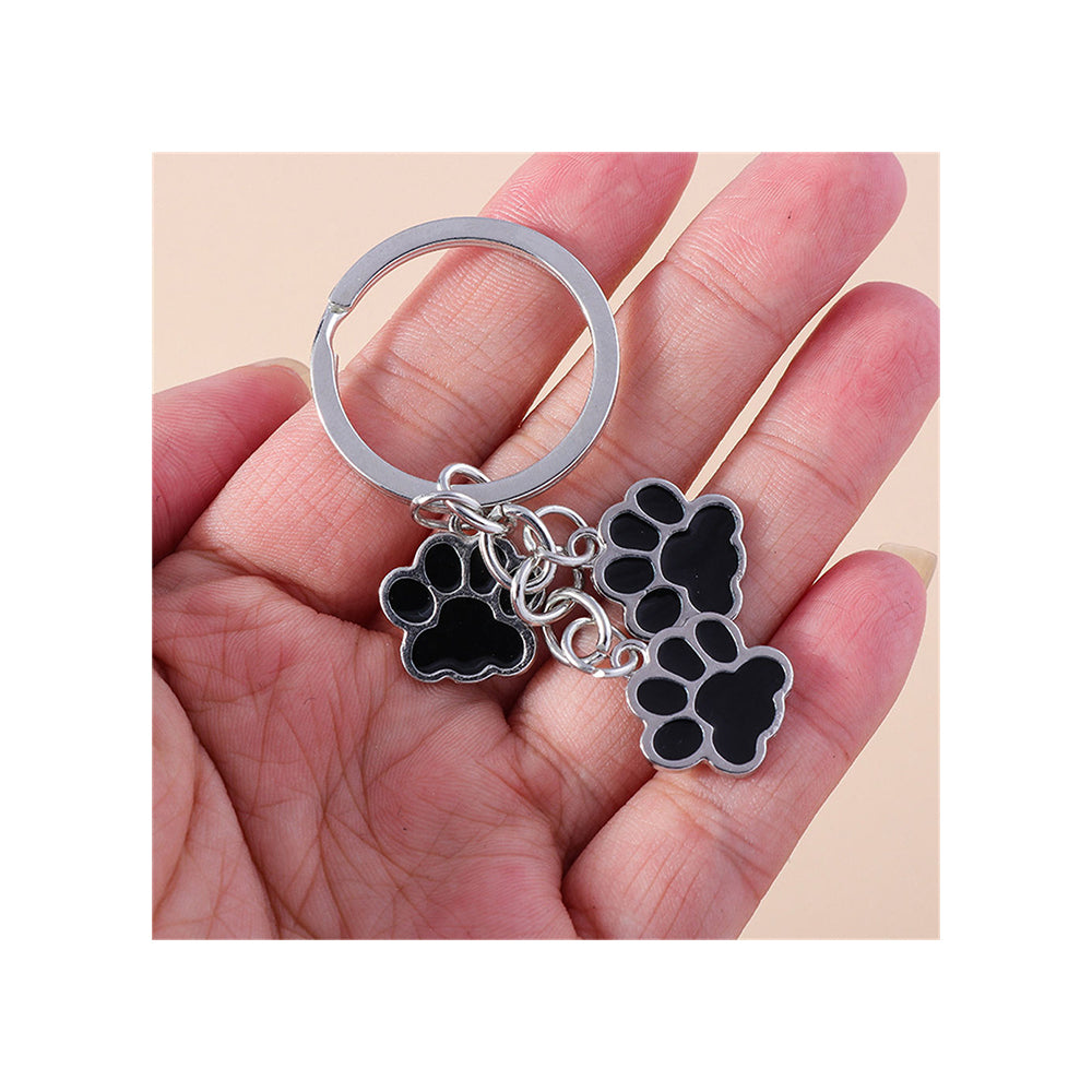 Cat and Dog Paw Bag Charm Custom metal/enamel variants