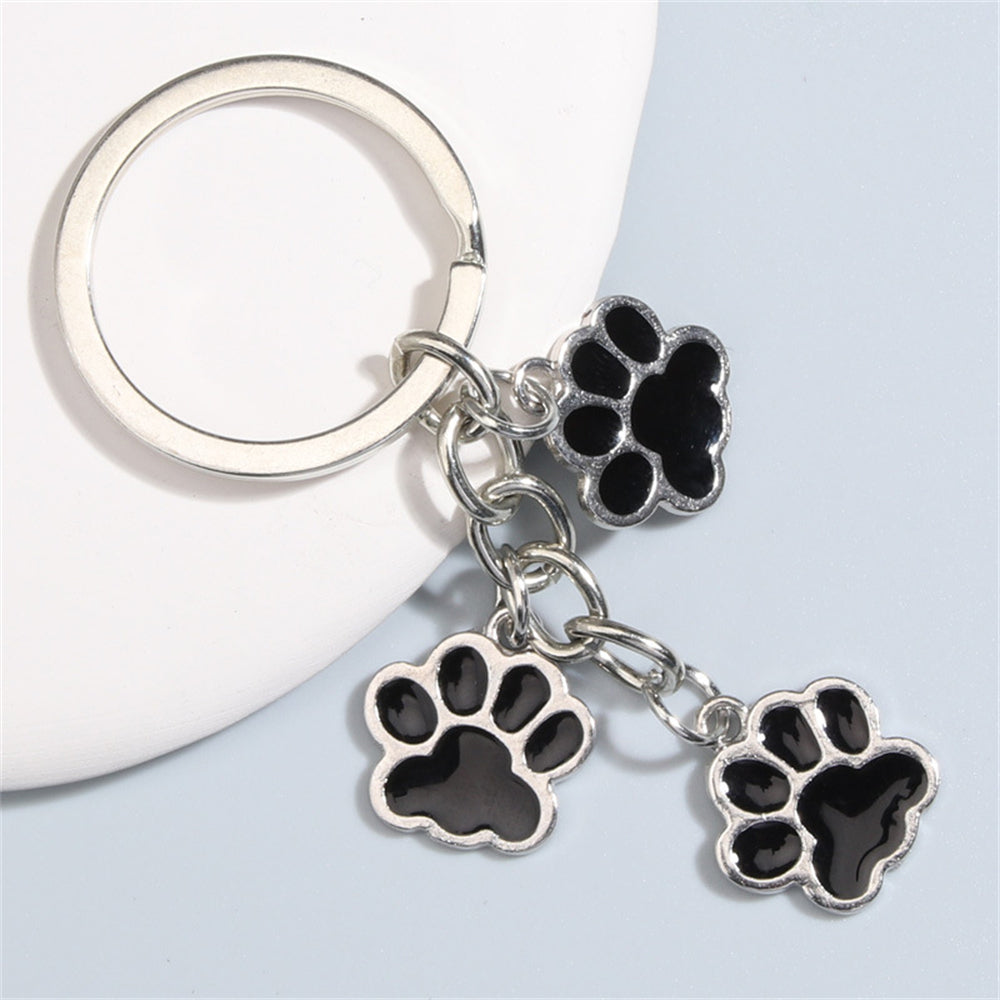 Cat and Dog Paw Bag Charm Custom metal/enamel variants
