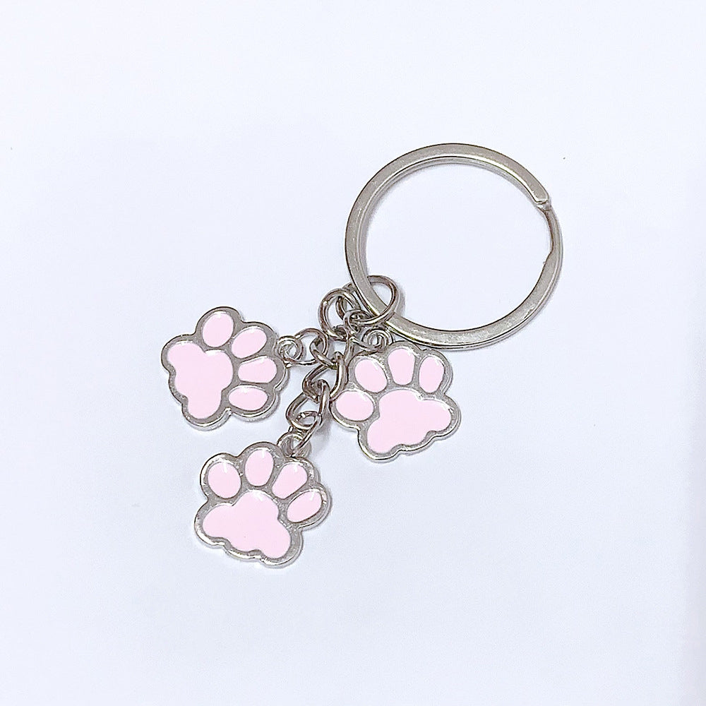 Cat and Dog Paw Bag Charm Custom metal/enamel variants