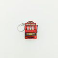 Mini Electroplated Slot Machine Functional Bag Charm with Keychain Attachment