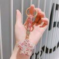 Crystal Star Bag Charm with Keychain Attachment