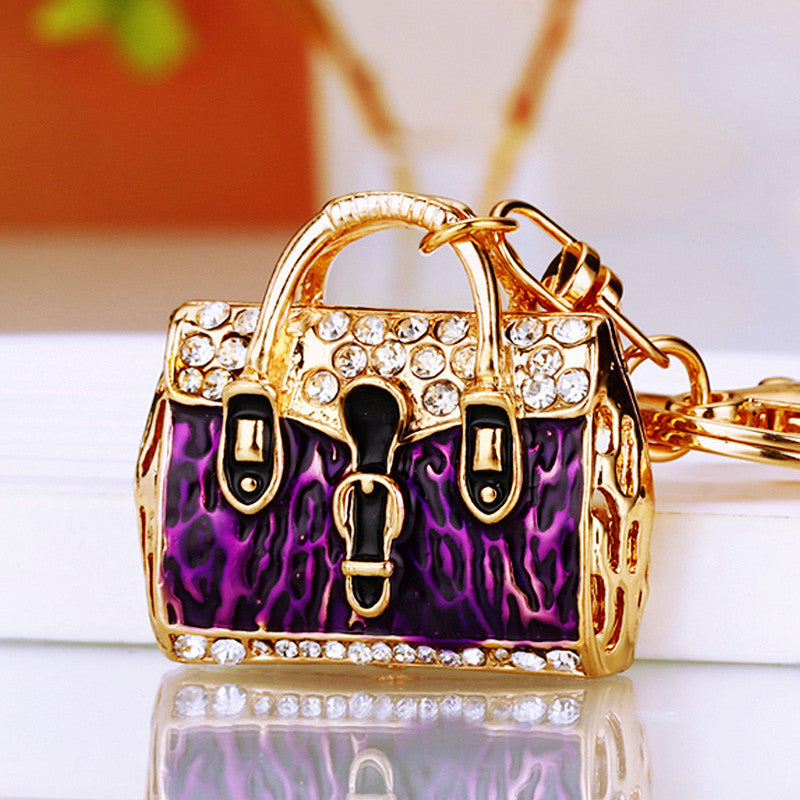 Purple Leopard Bag bag charm