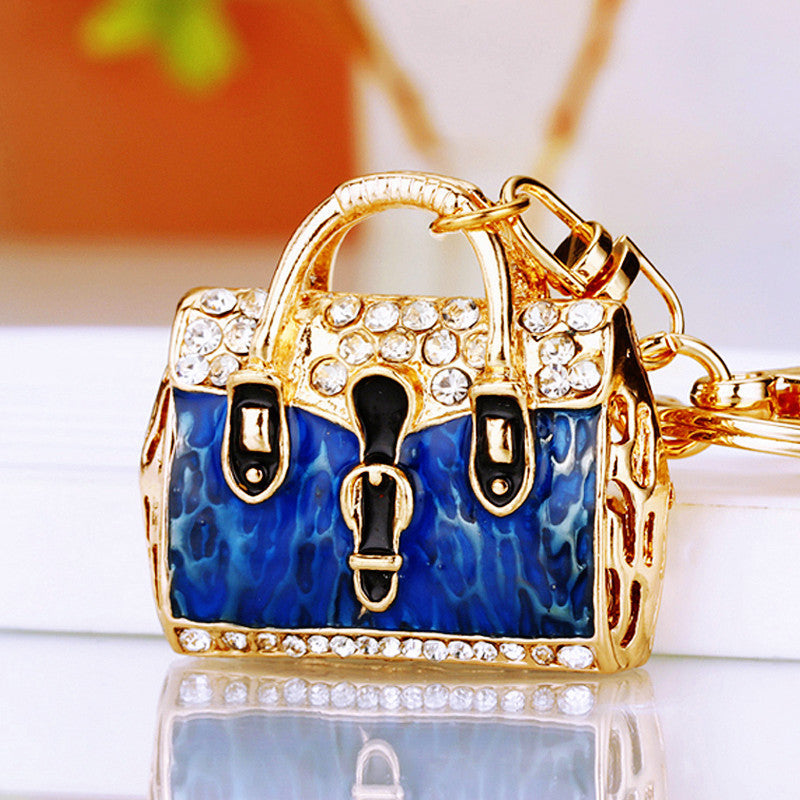 Blue Leopard Bag bag charm