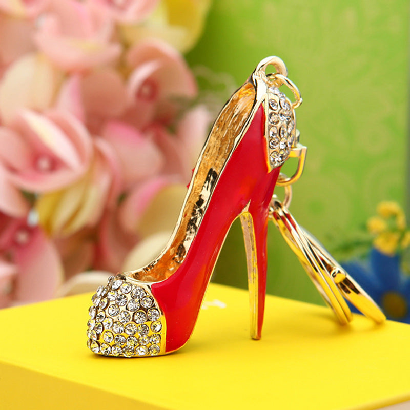 Red Crystal-Toe Heel bag charm