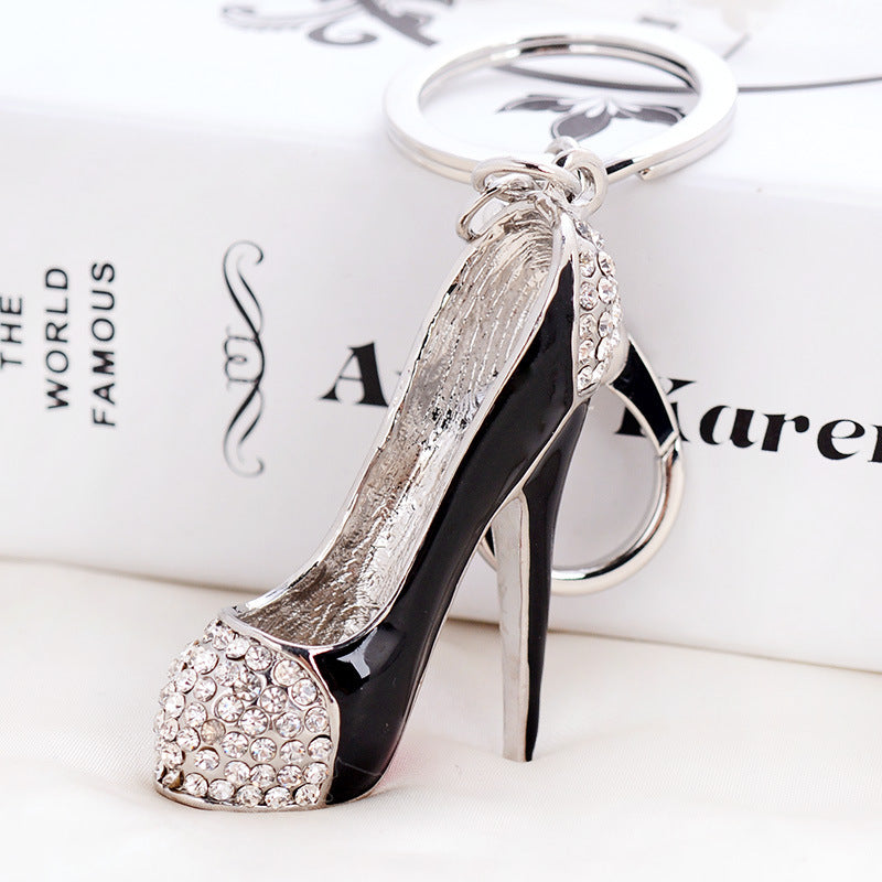 Black Crystal-Toe Heel bag charm