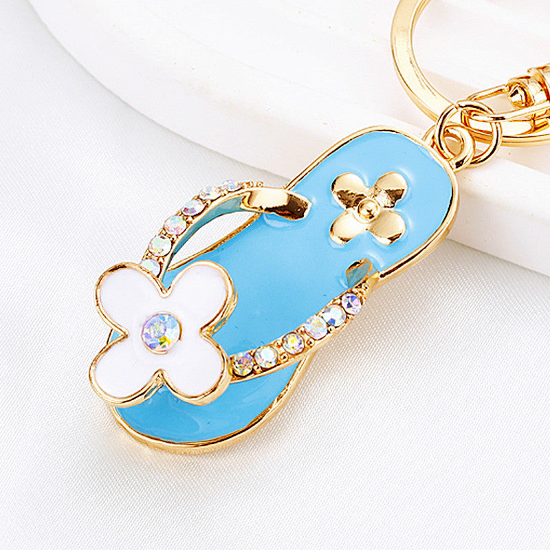 Blue Flower Flip-Flop bag charm