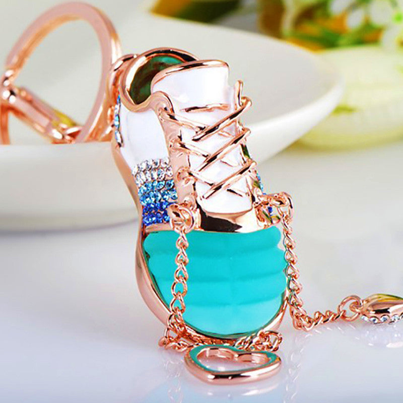 Turquoise Sneaker bag charm