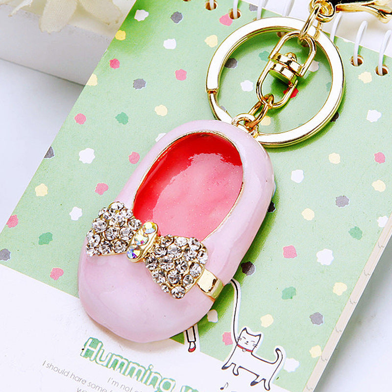 Pink Bow Flat bag charm