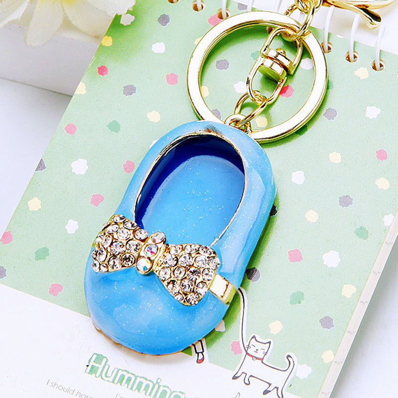 Blue Bow Flat bag charm