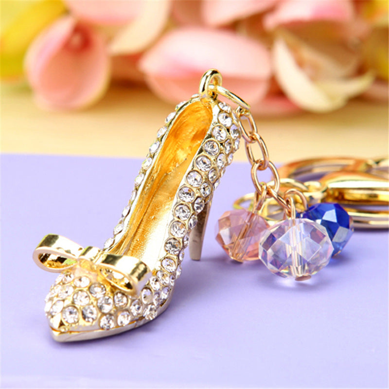 Clear Rhinestone Pump bag charm